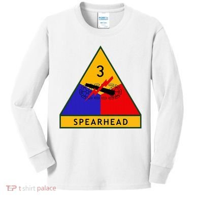 3rd Armored Division Army Wwii Spearhead Kids Long Sleeve Shirt