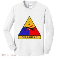 3rd Armored Division Army Wwii Spearhead Kids Long Sleeve Shirt thumb 0
