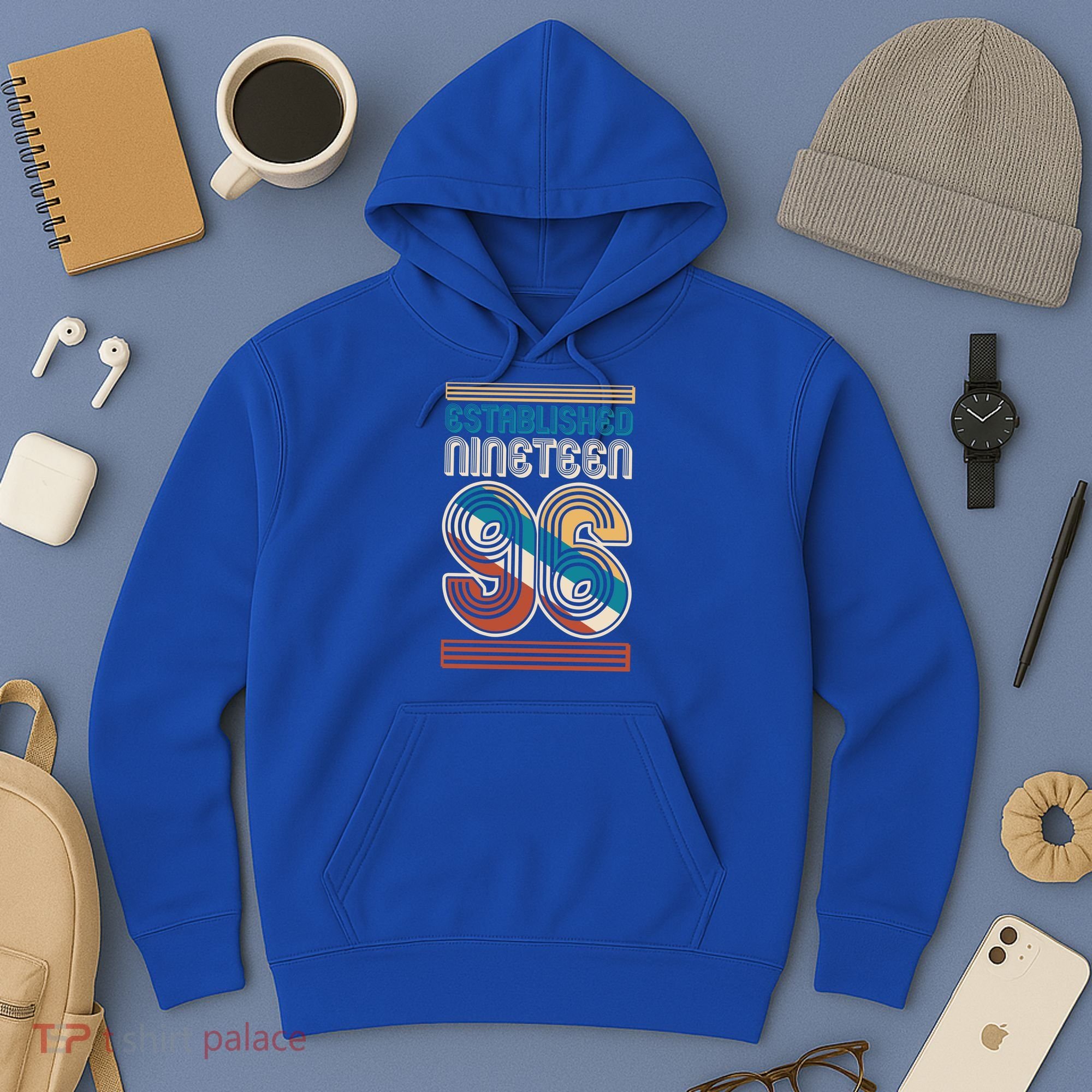 30th Birthday 1996 Established Nineteen 96 Hoodie