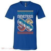 30th Birthday 1996 Established Nineteen 96 V-Neck T-Shirt thumb 0