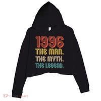30th Birthday 1996 The Man Myth The Legend Crop Fleece Hoodie thumb 0