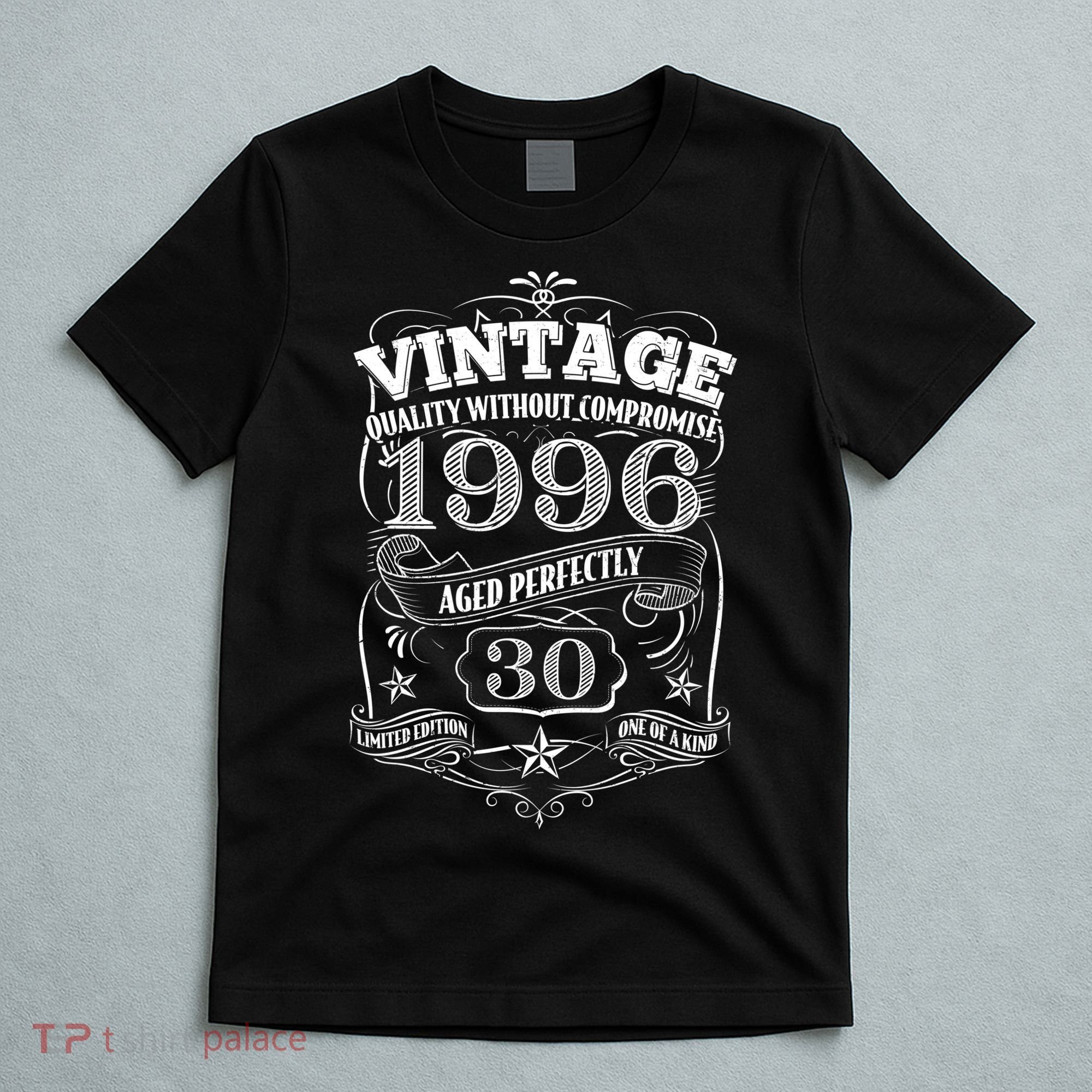30th Birthday 1996 Vintage Funny Aged Perfectly T-Shirt