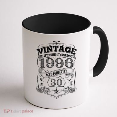 30th Birthday 1996 Vintage Funny Aged Perfectly Coffee Mug back