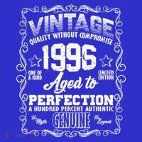 30th Birthday 1996 Vintage Quality Without Compromise Aged To Perfection Genuine T-Shirt thumb 7