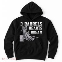 3 Barrels 2 Hearts 1 Dream Horse Barrel Racing Hoodie thumb 0