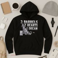 3 Barrels 2 Hearts 1 Dream Horse Barrel Racing Hoodie thumb 3