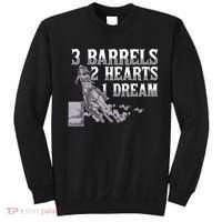 3 Barrels 2 Hearts 1 Dream Horse Barrel Racing Sweatshirt thumb 0