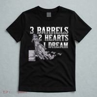 3 Barrels 2 Hearts 1 Dream Horse Barrel Racing T-Shirt thumb 5