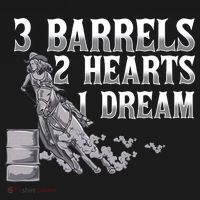 3 Barrels 2 Hearts 1 Dream Horse Barrel Racing Women's Hoodie thumb 2