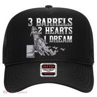 3 Barrels 2 Hearts 1 Dream Horse Barrel Racing Hat thumb 0