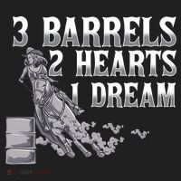 3 Barrels 2 Hearts 1 Dream Horse Barrel Racing Hat thumb 2