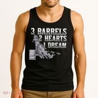 3 Barrels 2 Hearts 1 Dream Horse Barrel Racing Tank Top thumb 3