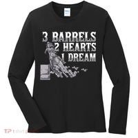 3 Barrels 2 Hearts 1 Dream Horse Barrel Racing Women's Long Sleeve Shirt thumb 0