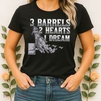 3 Barrels 2 Hearts 1 Dream Horse Barrel Racing Women's T-Shirt thumb 2