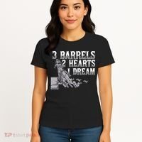3 Barrels 2 Hearts 1 Dream Horse Barrel Racing Women's T-Shirt thumb 4