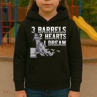 3 Barrels 2 Hearts 1 Dream Horse Barrel Racing Kids Hoodie thumb 3
