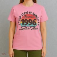 30th Birthday 30 Years Of Being Awesome 1996 Limited Edition T-Shirt thumb 4