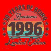 30th Birthday 30 Years Of Being Awesome 1996 Limited Edition Santa Hat thumb 1