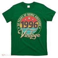 30th Birthday 30 Years Of Being Awesome 1996 Vintage  T-Shirt thumb 0