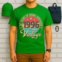 30th Birthday 30 Years Of Being Awesome 1996 Vintage  T-Shirt thumb 6
