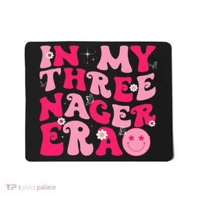 3rd Birthday 3 Year Old Bday In My Threenager Era Mousepad