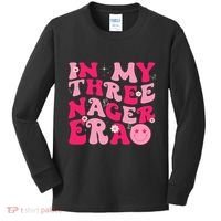 3rd Birthday 3 Year Old Bday In My Threenager Era Kids Long Sleeve Shirt thumb 0