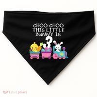 3rd Birthday 3 Easter Bunny 3 Year Old Train Outfit USA-Made Doggie Bandana thumb 0