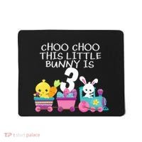 3rd Birthday 3 Easter Bunny 3 Year Old Train Outfit Mousepad thumb 0