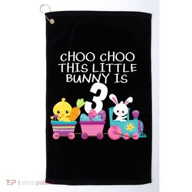 3rd Birthday 3 Easter Bunny 3 Year Old Train Outfit Golf Towel