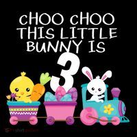3rd Birthday 3 Easter Bunny 3 Year Old Train Outfit Kids Sweatshirt thumb 2