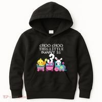 3rd Birthday 3 Easter Bunny 3 Year Old Train Outfit Kids Hoodie thumb 0