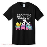3rd Birthday 3 Easter Bunny 3 Year Old Train Outfit Kids T-Shirt thumb 0