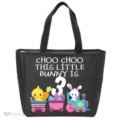 3rd Birthday 3 Easter Bunny 3 Year Old Train Outfit Tote Bag