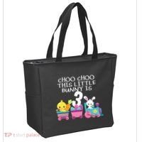 3rd Birthday 3 Easter Bunny 3 Year Old Train Outfit Tote Bag thumb 2