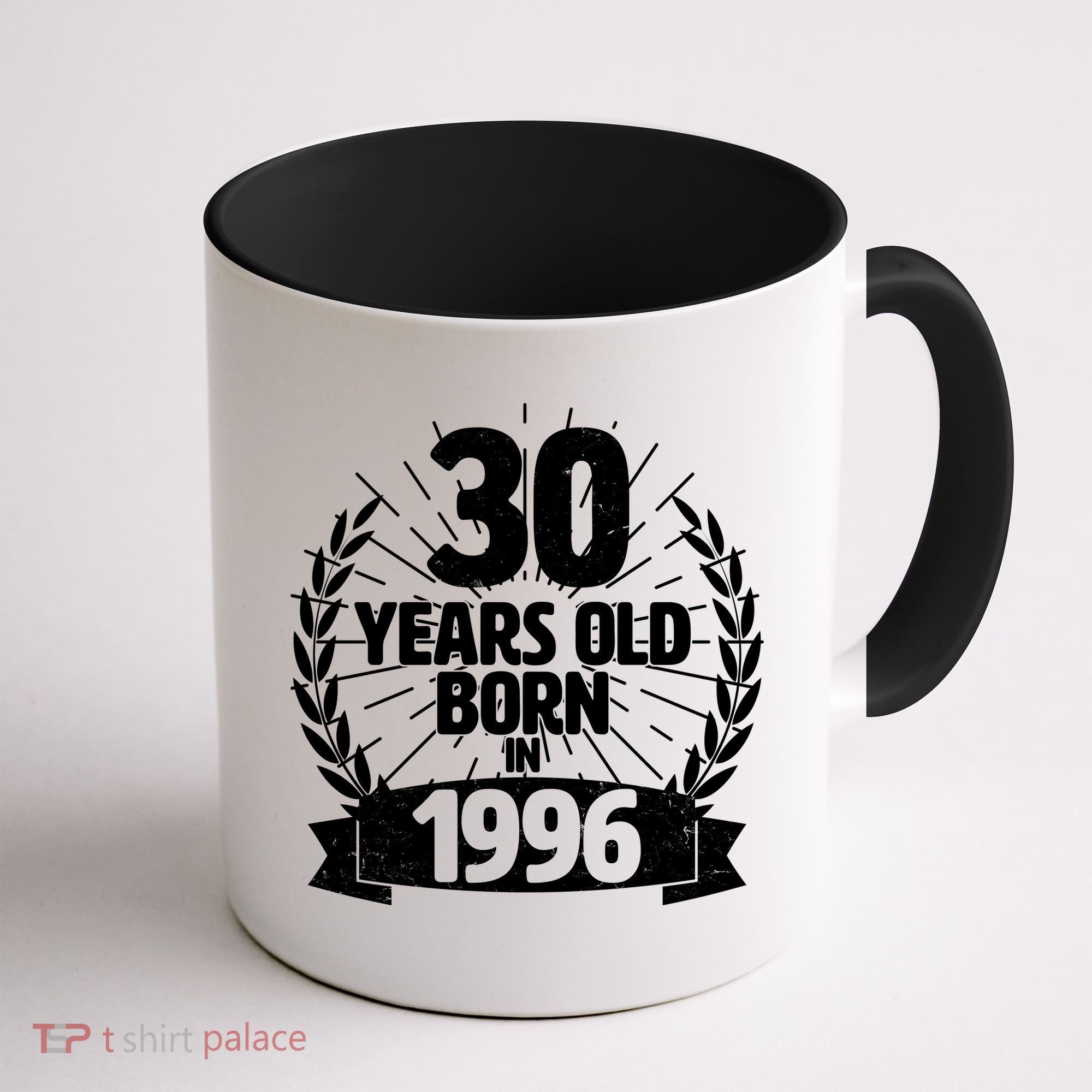 30th Birthday 30 Years Old Born In 1996 Wreath Banner  Coffee Mug
