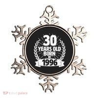 30th Birthday 30 Years Old Born In 1996 Wreath Banner  Ornament thumb 0