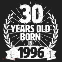 30th Birthday 30 Years Old Born In 1996 Wreath Banner  Sport-Tek Posi-UV Pro Polo thumb 2