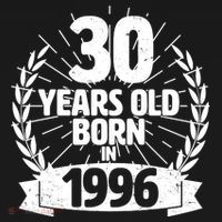 30th Birthday 30 Years Old Born In 1996 Wreath Banner  Women's T-Shirt thumb 6