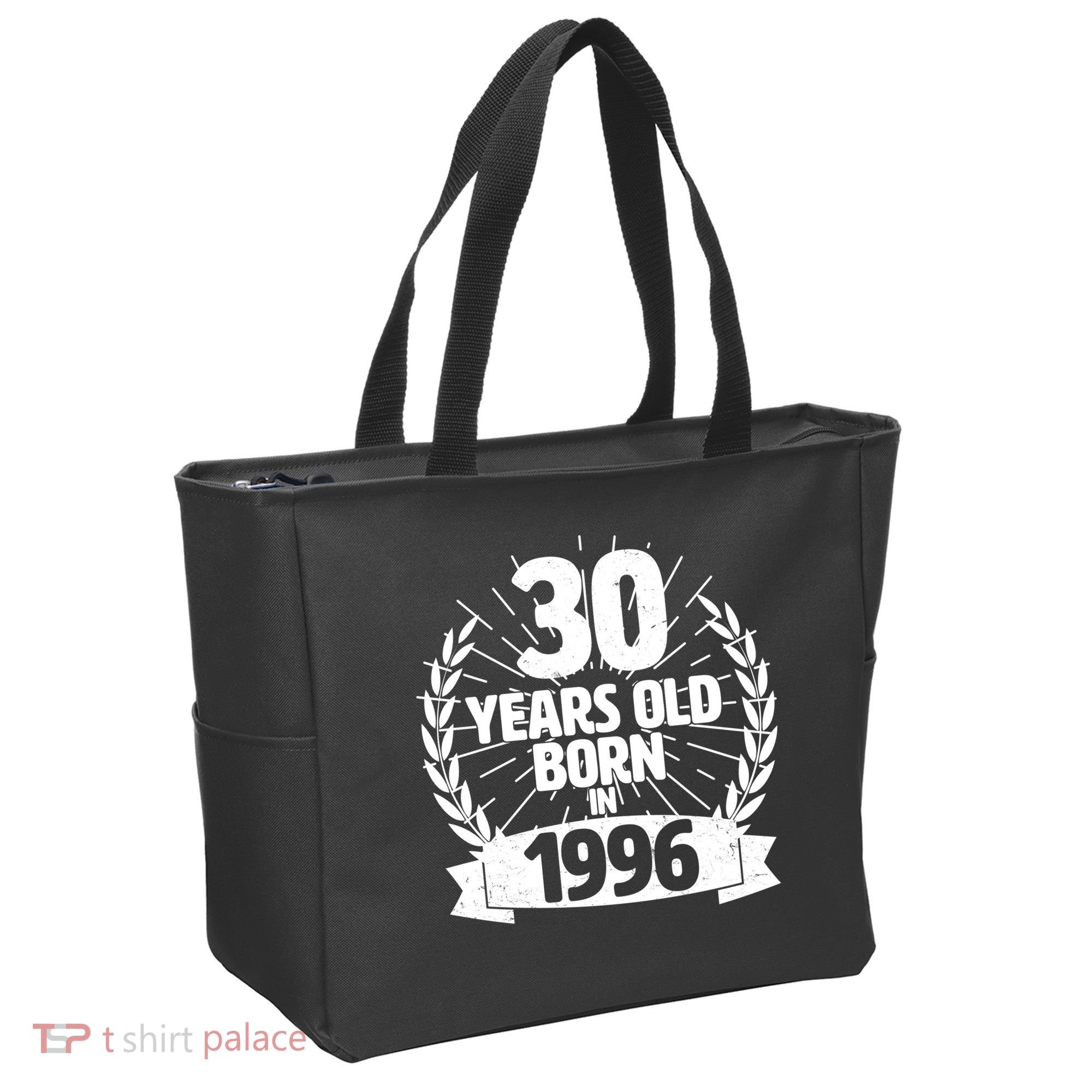 30th Birthday 30 Years Old Born In 1996 Wreath Banner  Tote Bag