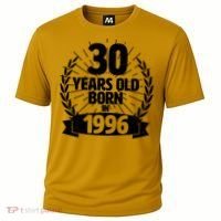 30th Birthday 30 Years Old Born In 1996 Wreath Banner  Cooling Performance Crew T-Shirt thumb 0