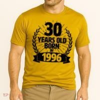 30th Birthday 30 Years Old Born In 1996 Wreath Banner  Cooling Performance Crew T-Shirt thumb 2