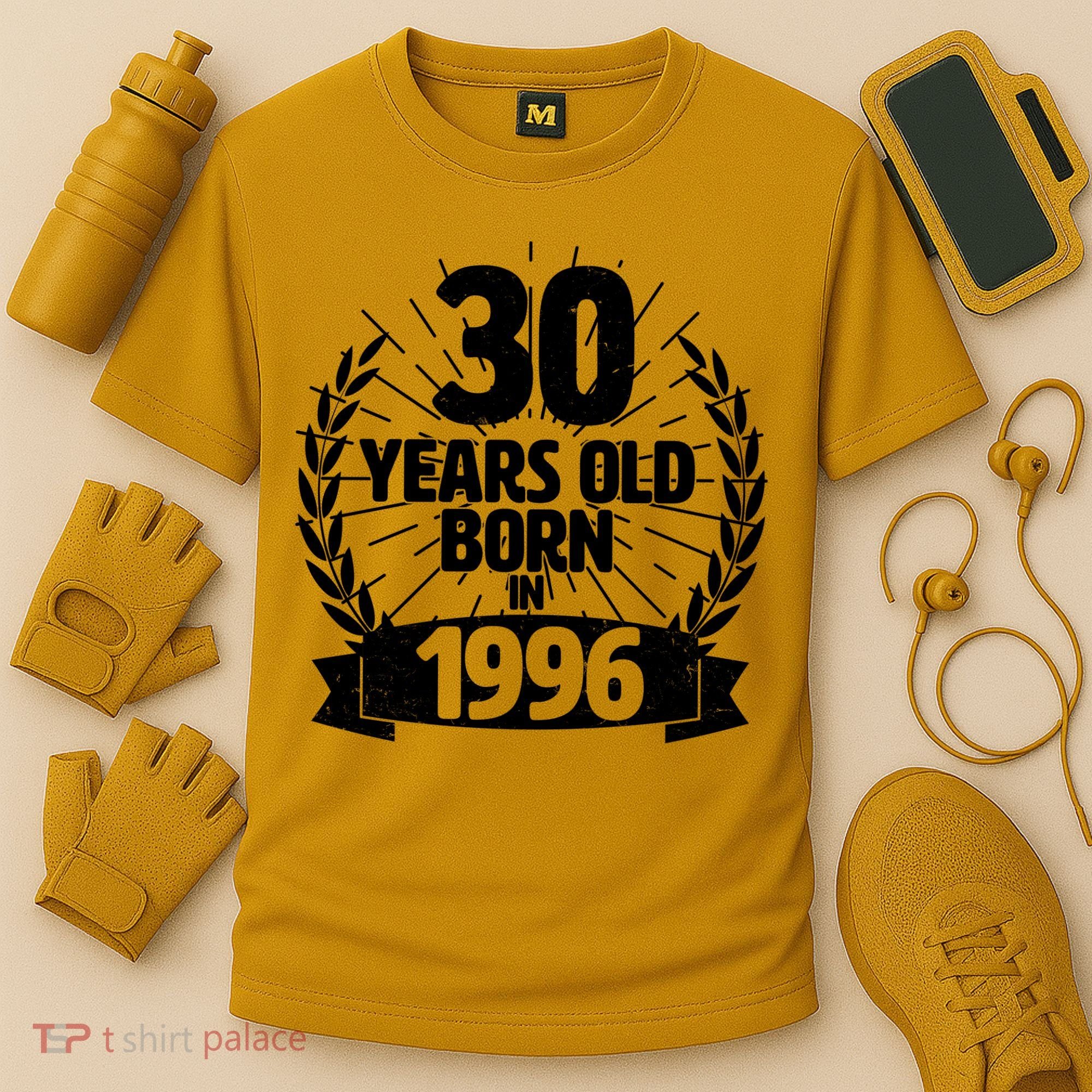 30th Birthday 30 Years Old Born In 1996 Wreath Banner  Cooling Performance Crew T-Shirt