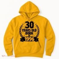 30th Birthday 30 Years Old Born In 1996 Wreath Banner  Hoodie thumb 0