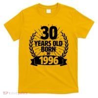 30th Birthday 30 Years Old Born In 1996 Wreath Banner  T-Shirt thumb 0
