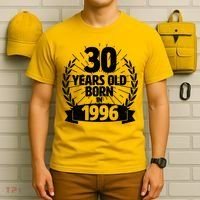 30th Birthday 30 Years Old Born In 1996 Wreath Banner  T-Shirt thumb 6