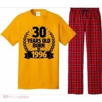 30th Birthday 30 Years Old Born In 1996 Wreath Banner  Pajama Set thumb 0