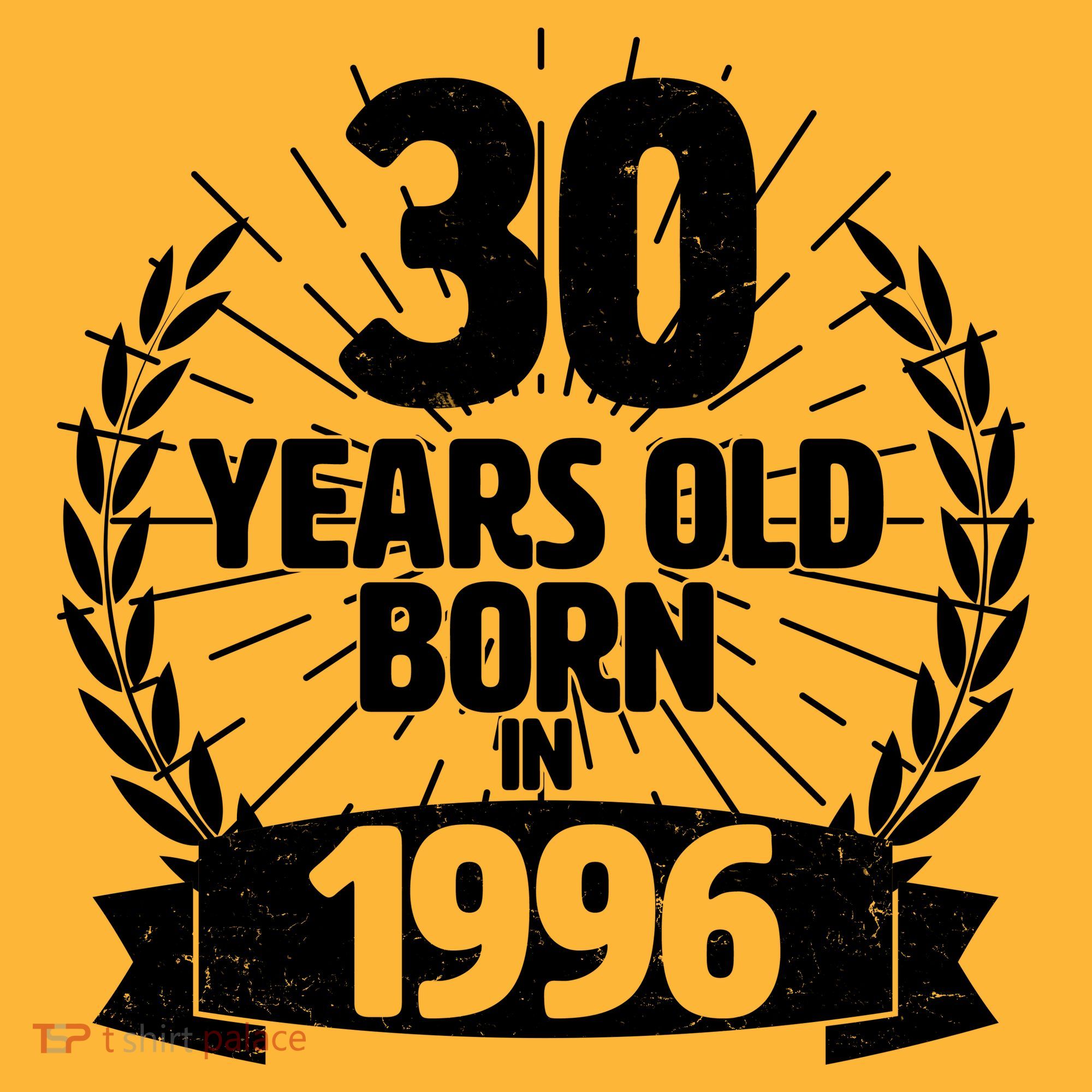 30th Birthday 30 Years Old Born In 1996 Wreath Banner  Visor