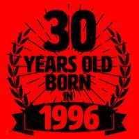 30th Birthday 30 Years Old Born In 1996 Wreath Banner  Santa Hat thumb 1