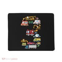 3rd Birthday 3 Year Old Transportation Cars Fire Truck Mousepad thumb 0