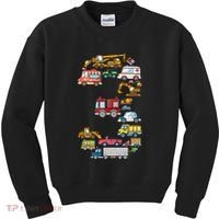 3rd Birthday 3 Year Old Transportation Cars Fire Truck Kids Sweatshirt thumb 0
